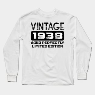 Birthday Gift Vintage 1938 Aged Perfectly Long Sleeve T-Shirt